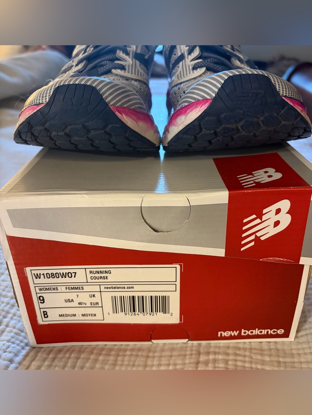 New Balance 1080 v7 Women’s Gray and Pink Athletic Running Shoes- SZ 9 - In Box! - Picture 8 of 11